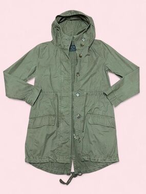 Love Tree Olive Green Hooded Utility Jacket Small Y2K Bella Swan Twilight Core